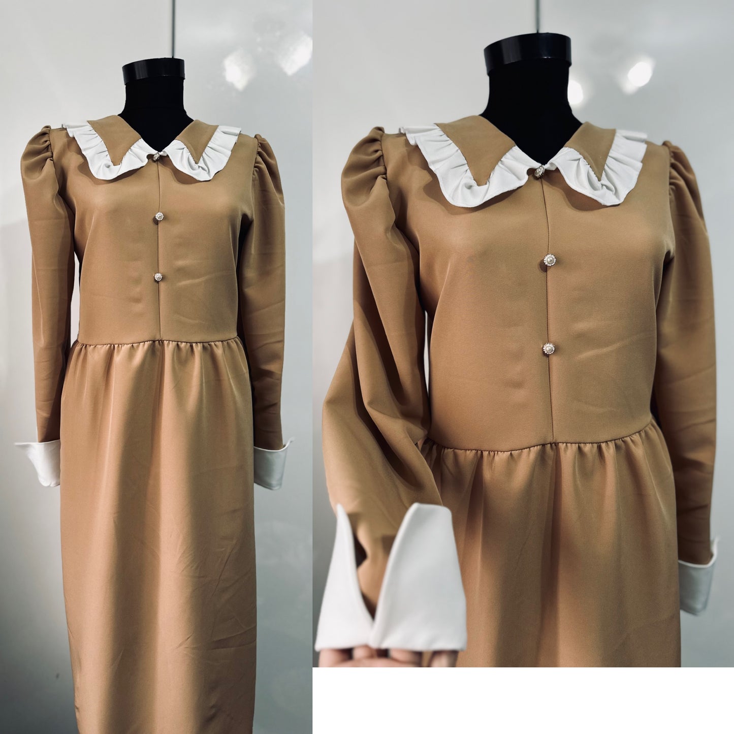 Rochie elegantă cu guleraș