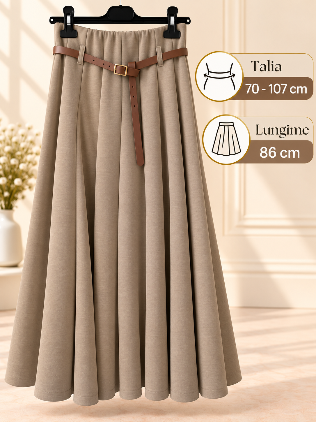Fustă-cafeniu