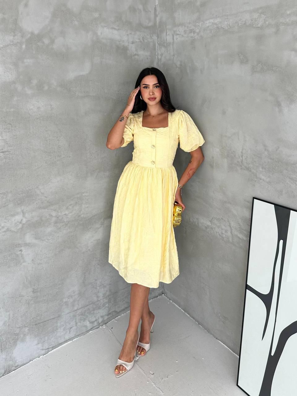 Rochie elegantă-galben