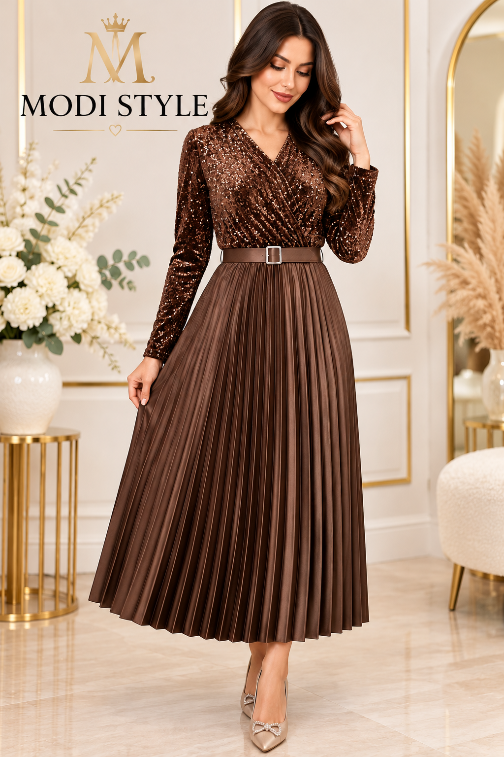 Rochie elegantă cu paiete