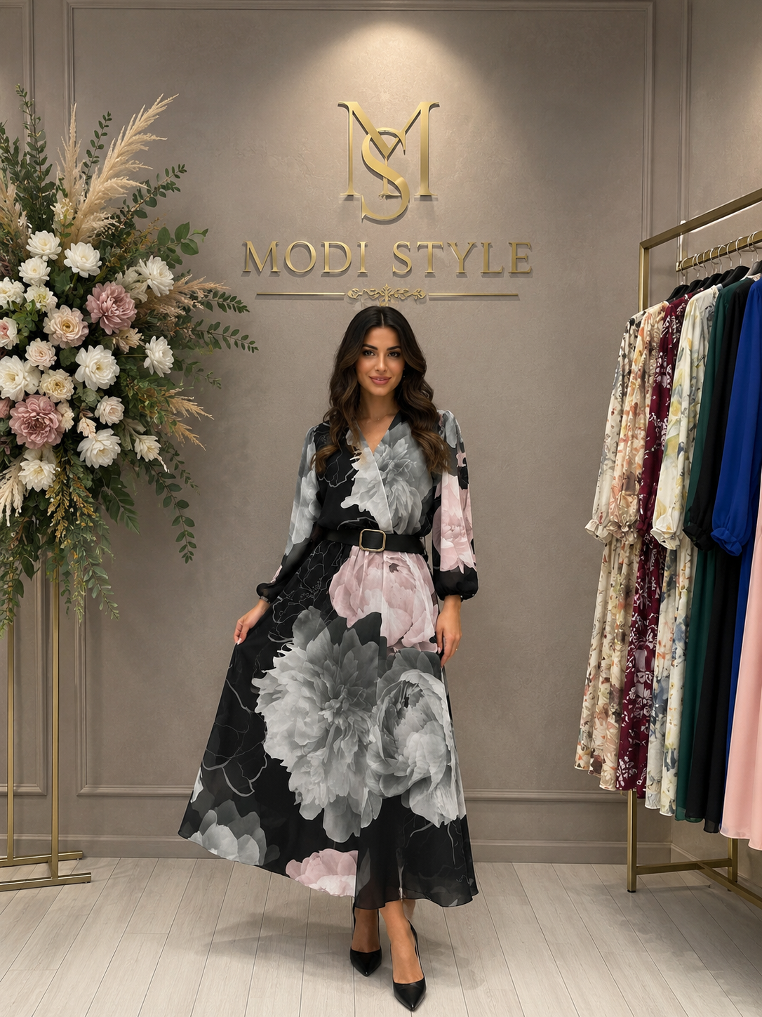 Rochie elegantă cu curea