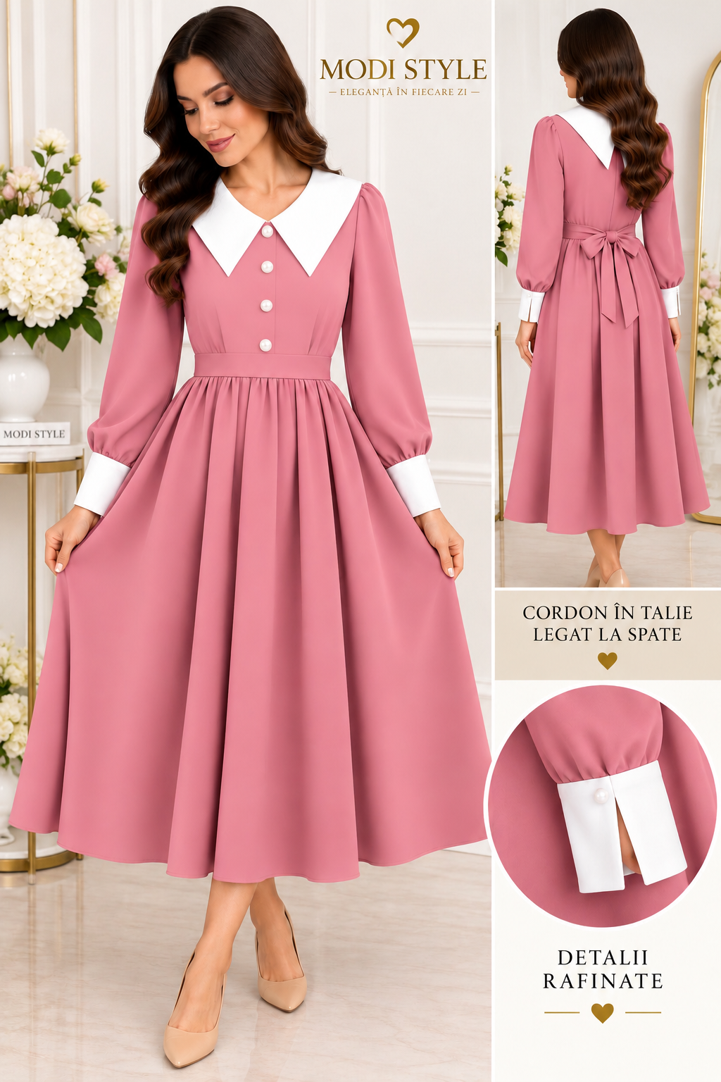 Rochie elegantă-roz