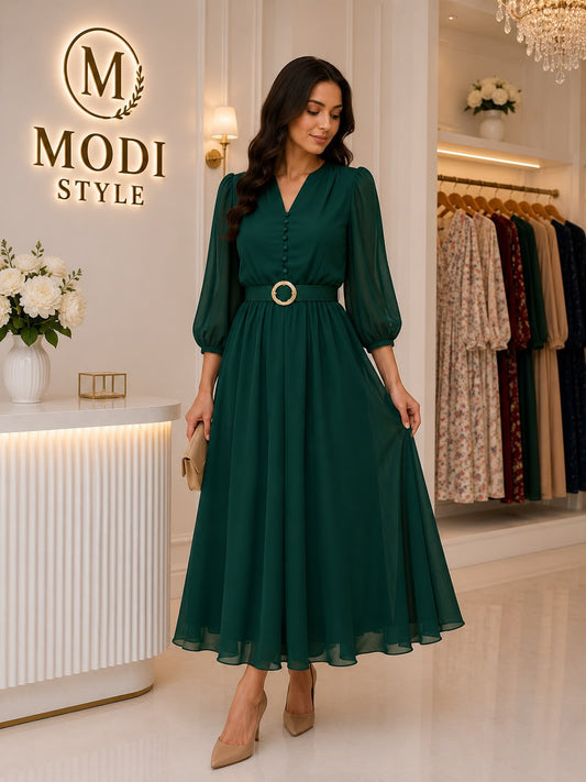 Rochie elegantă mărime mare verde