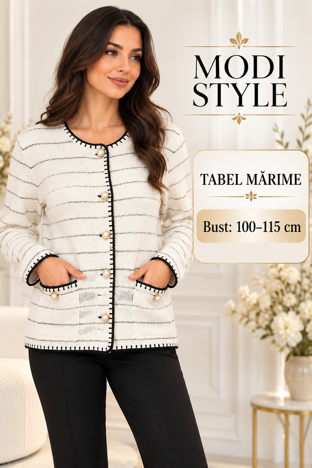 Cardigan alb din vâscoza
