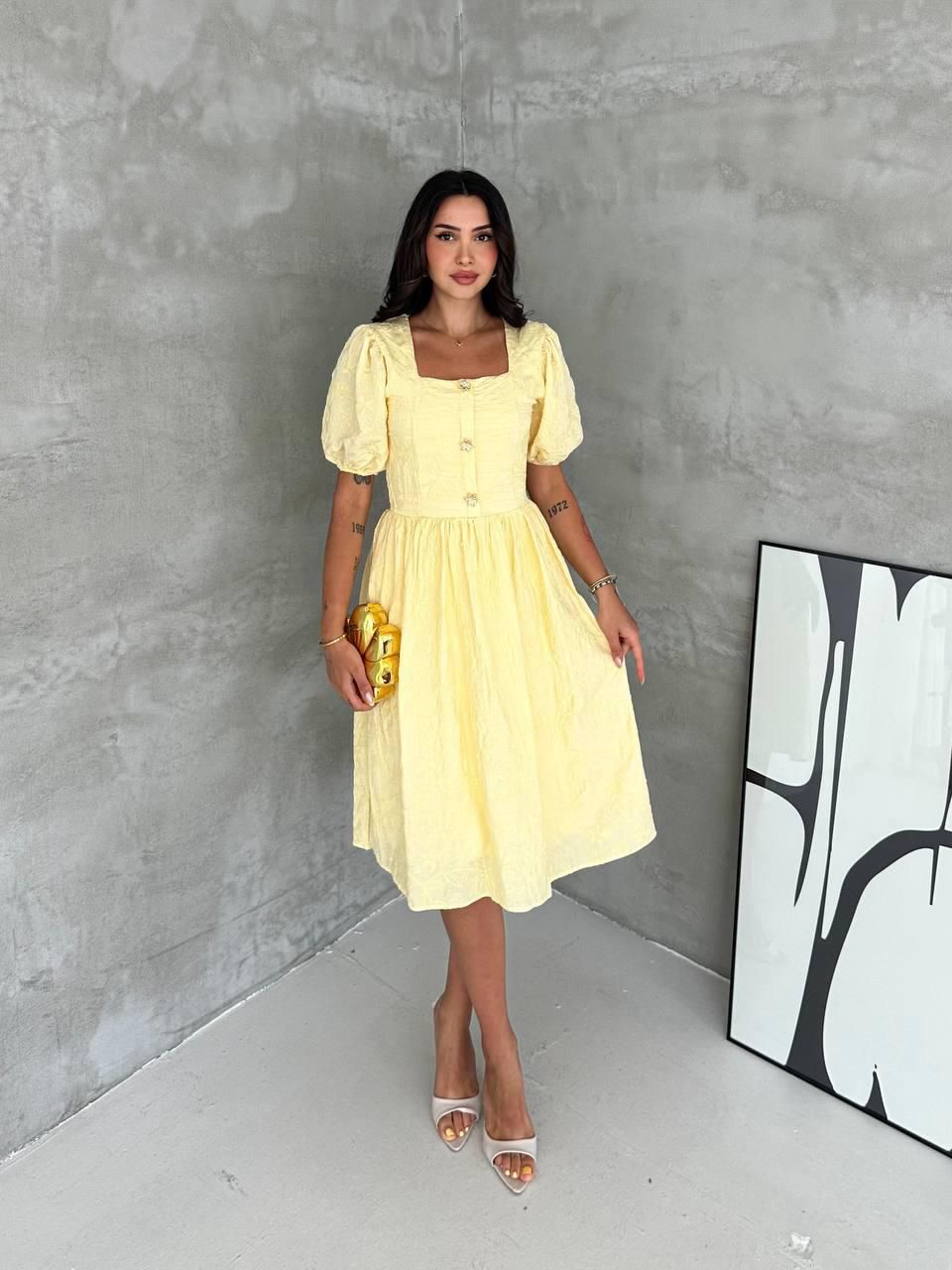 Rochie elegantă-galben