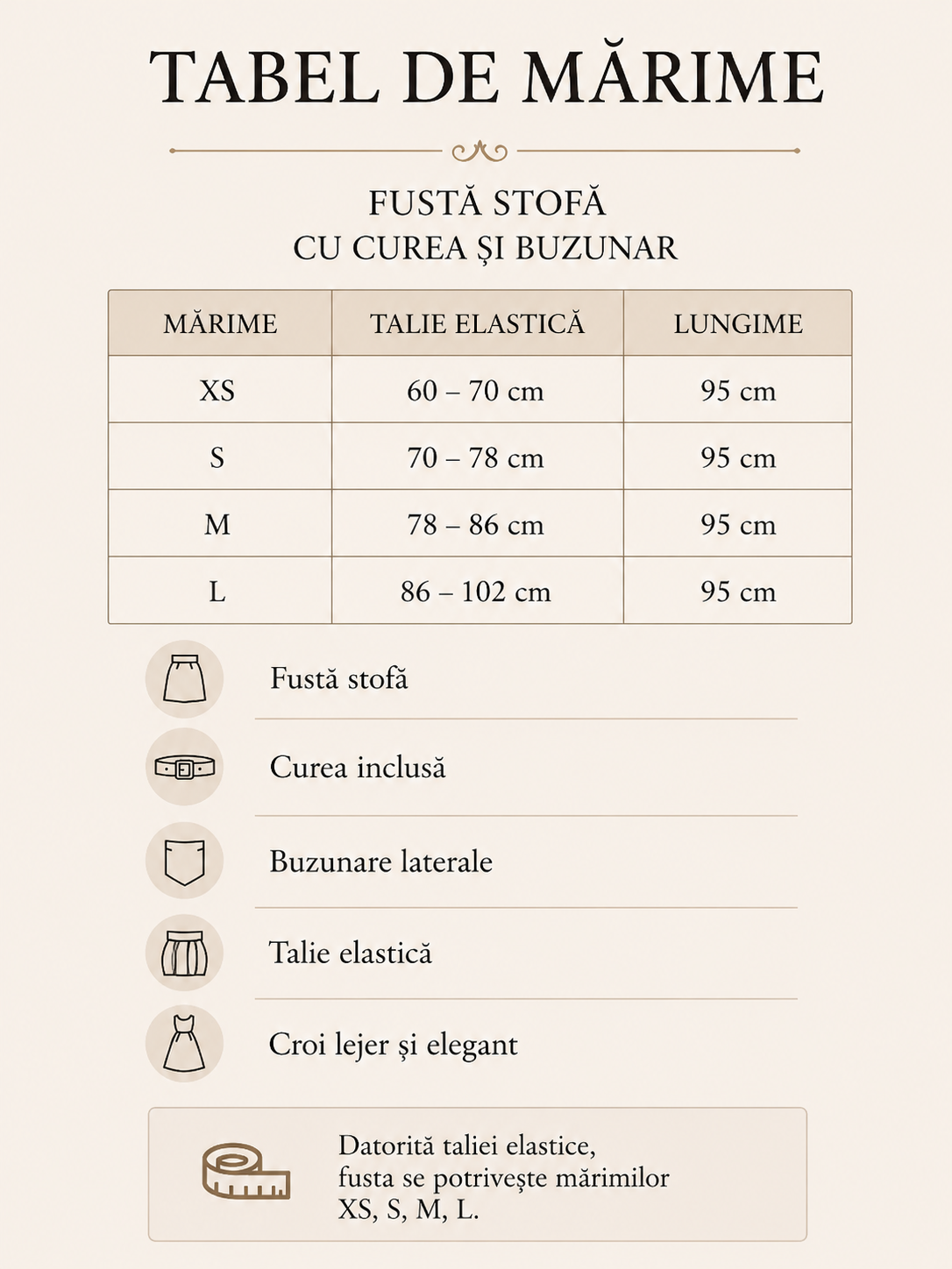 Fustă cu curea și buzunar
