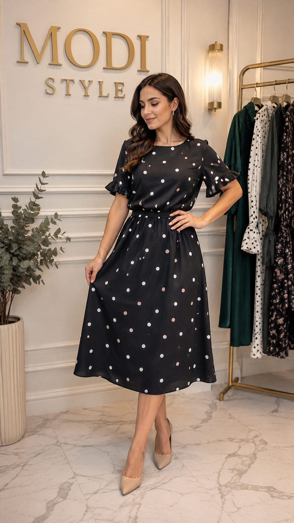 Rochie cu buline de vară