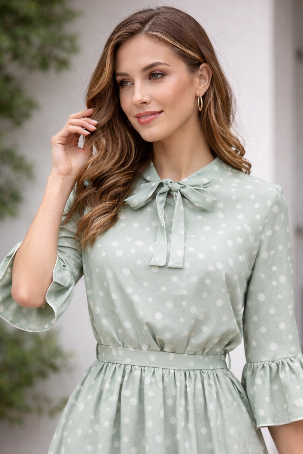 Rochie cu buline albe