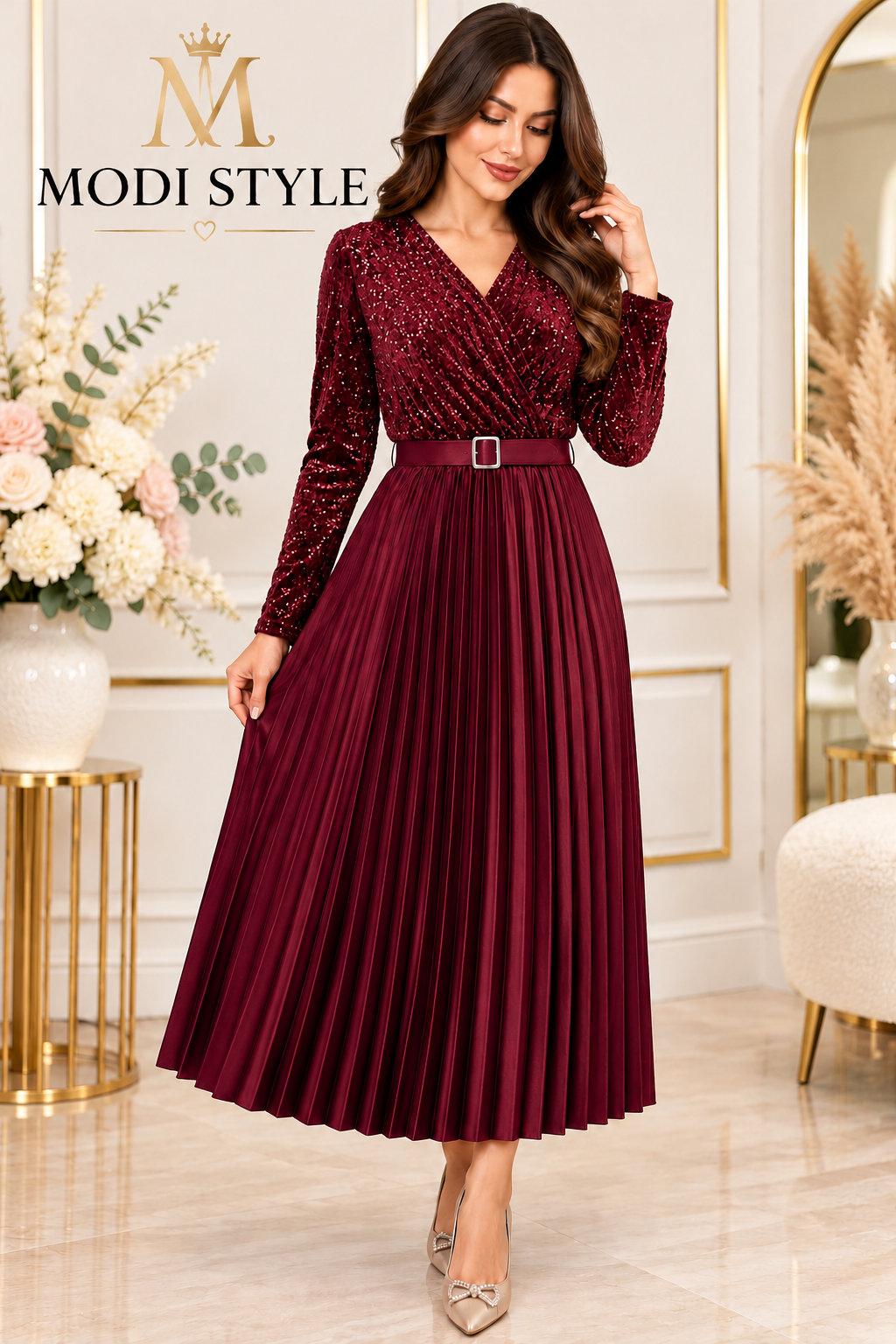 Rochie elegantă cu paiete