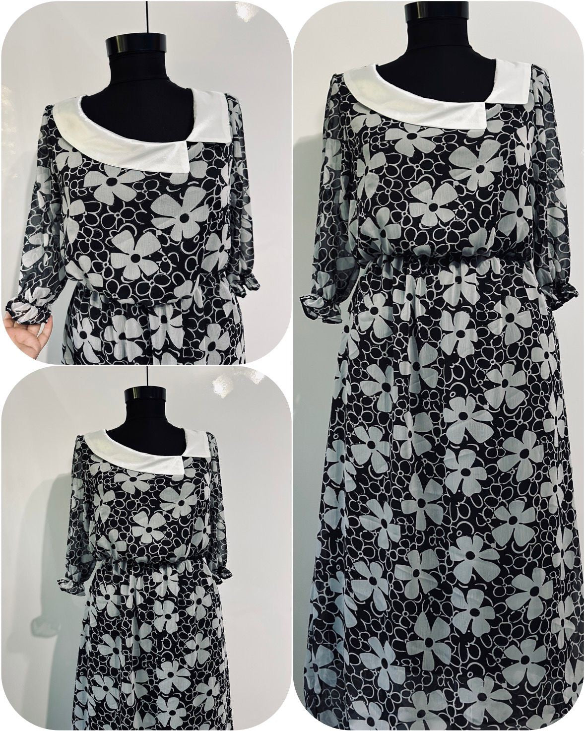 Rochie midi cu guleraș