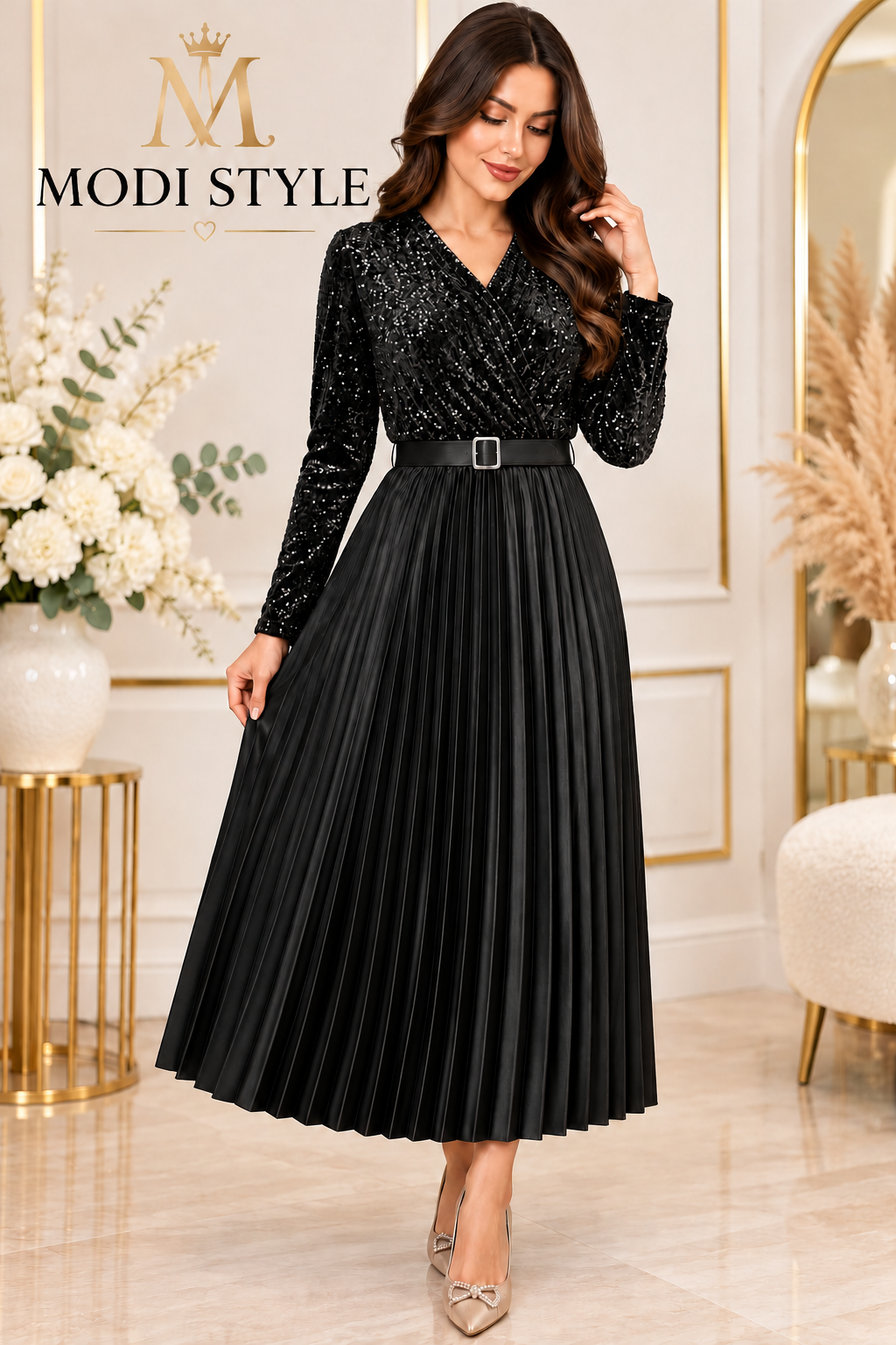 Rochie elegantă cu paiete