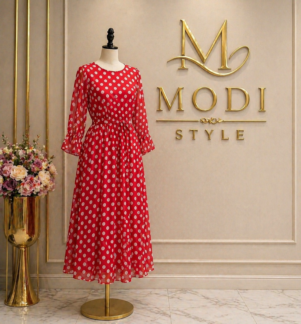 Rochie elegantă cu buline