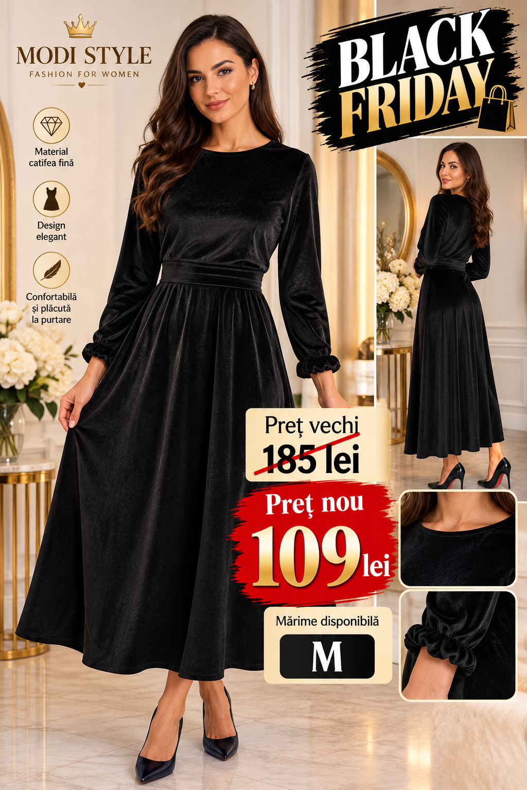 Rochie din catifea