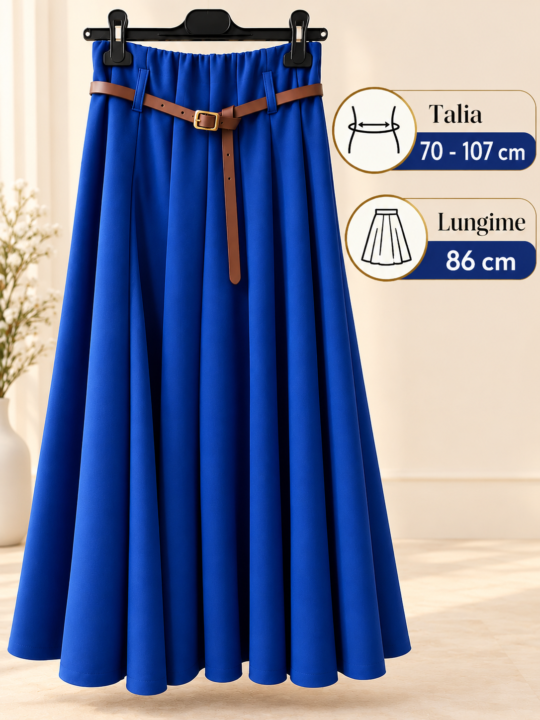 Fustă -albastru regal