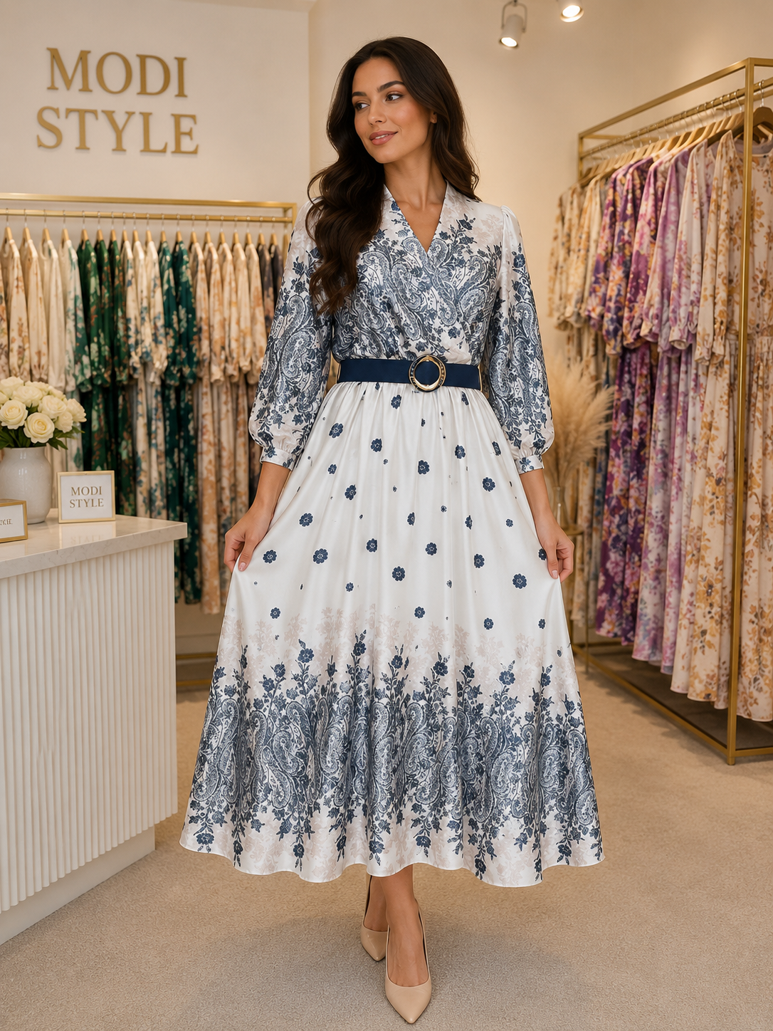 Rochie elegantă din satin